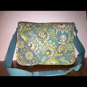 Vera Bradley peacock laptop/messenger bag